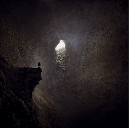 man_alone_in_a_cave