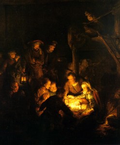 Rembrandt Hirten "Adoration of the Shepherds" (circa 1646)