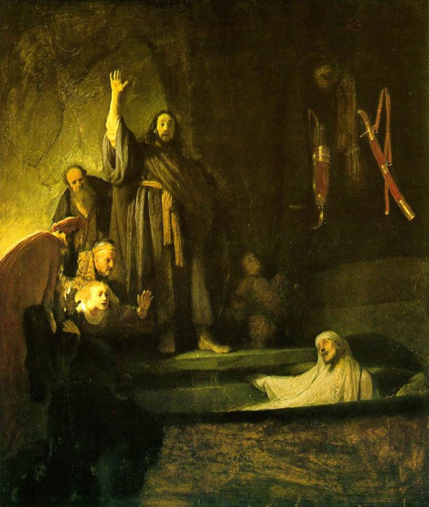 "The Raising of Lazarus" by Rembrandt van Rijn (circa 1630)