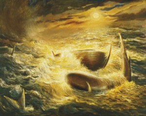 credit: LDS Church An artist's rendering of the Jaredite barges from an LDS Church manual.