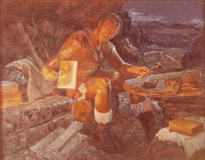 credit: LDS Church "Nephi Fashioning the Plates" by Bill L. Hill