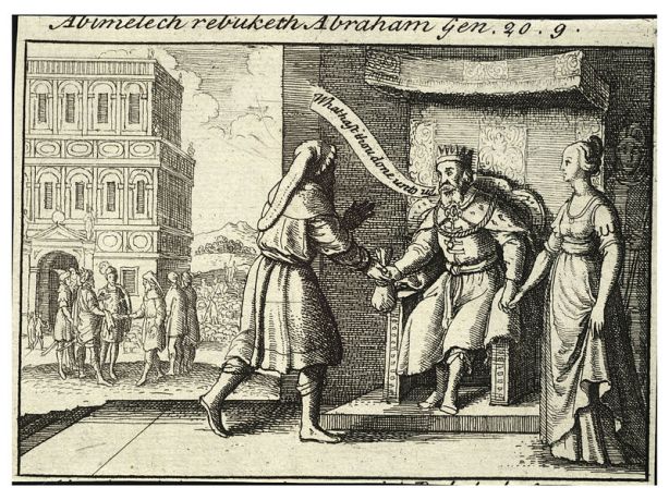 credit: Wikipedia Commons 800px-Wenceslas_Hollar_-_Abimelech_rebuking_Abraham_(State_2)