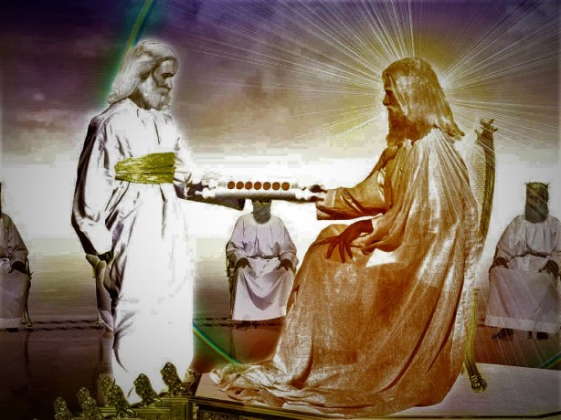 credit: Watchtower Bible and Tract Society Online Library Jesus-takes-the-scroll_JWs_EDITED