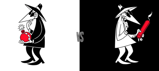 credit: Spy vs. Spy, copyright Antonio Prohias, the Prohias Estate, Mad Magazine, and Mad Book