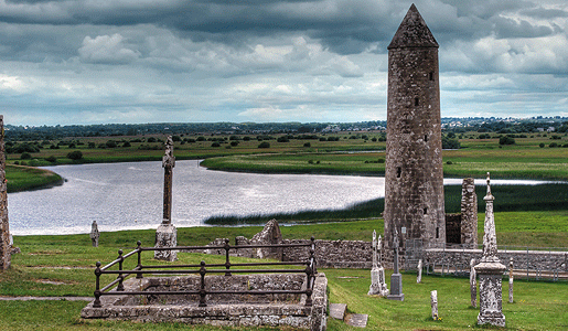 Clonmacnoise, the burial place of the last High King of Ireland
