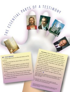 credit: LDS Church The "Testimony Glove" a mnemonic device used in the LdS Church to teach Mormon children how to bear testimony.