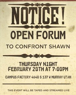 The invitation for the February 21, 2014 