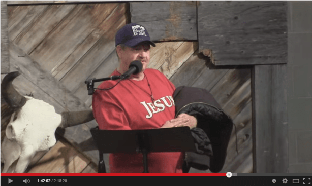 Shawnite Jed soapboxing and stirring the pot at Inquisition 2014.