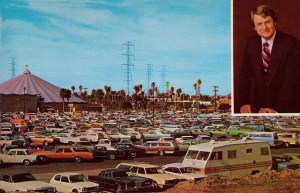 A period photograph of Melodyland Christian Center, Anaheim, CA. The inset is of Pastor Ralph Wilkerson. This church was ground zero for much of the good and bad of this period of the Charismatic Movement.