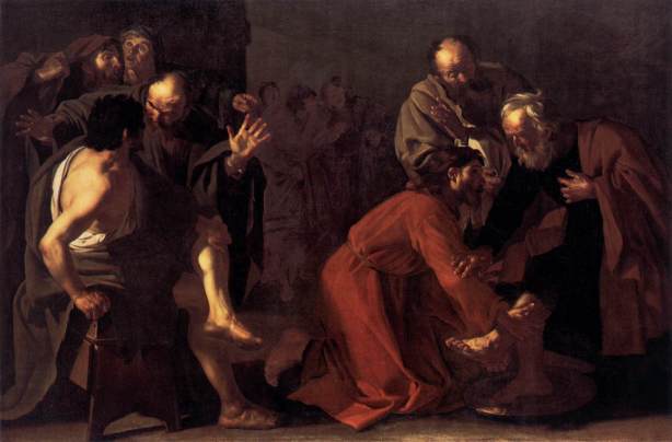 credit: Wikipedia Commons Dirck van Baburen, "Christ Washing the Apostles Feet" (c.1616)