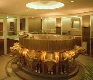 An LdS Temple baptismal Font.