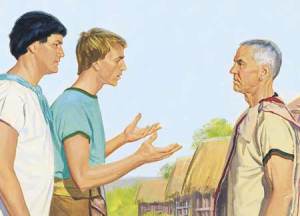 Zeezrom asking Amulek and Alma questions (Alma 11) 